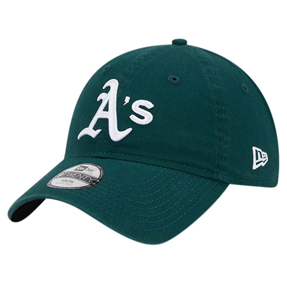 Youth New Era Green Athletics Team Color 9TWENTY Adjustable Hat