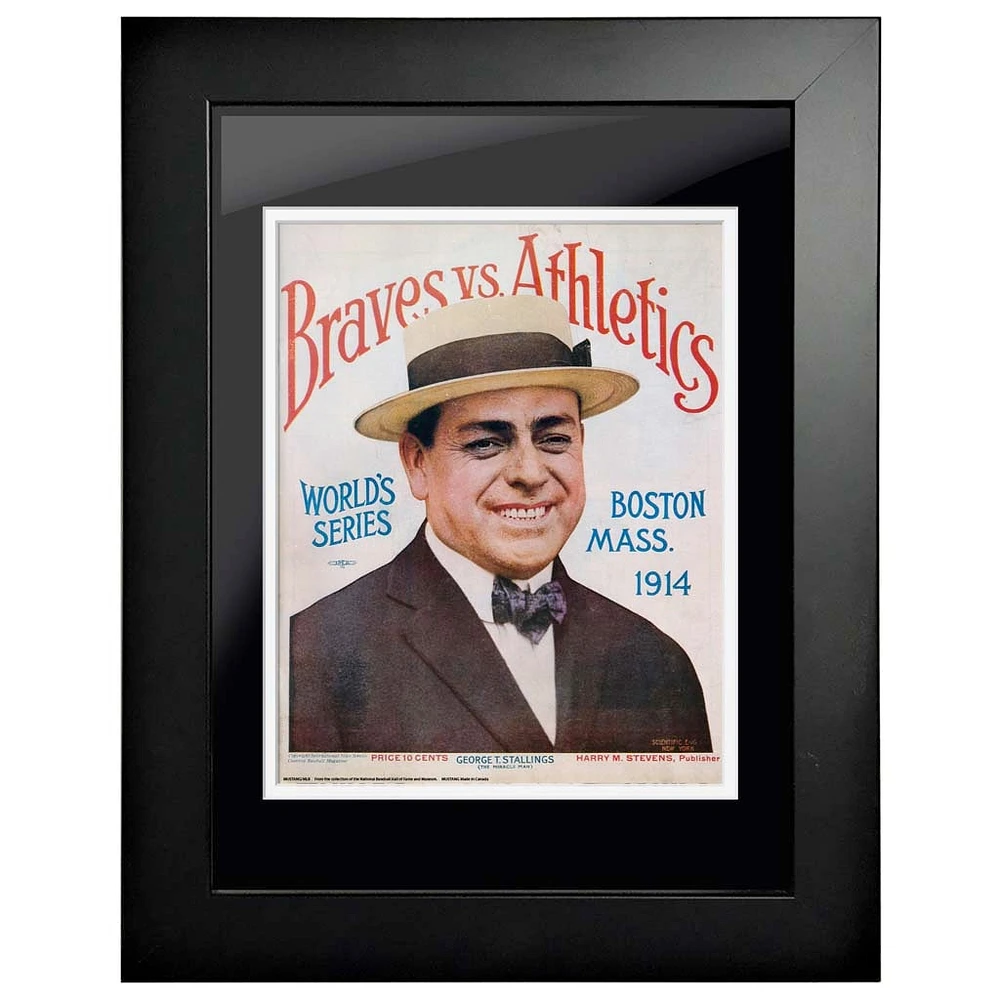 Athletics vs. Atlanta Braves 1914 World Series - 12'' x 16'' Framed Program Cover