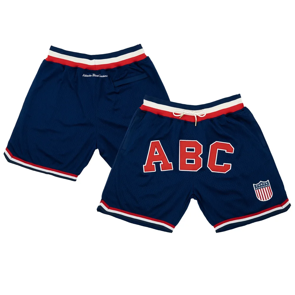 Men's Rings & Crwns Navy Atlanta Black Crackers Replica Mesh Shorts