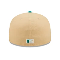 Casquette ajustée 59FIFTY Atlanta Braves Mango Forest New Era pour homme, naturel/bleu sarcelle