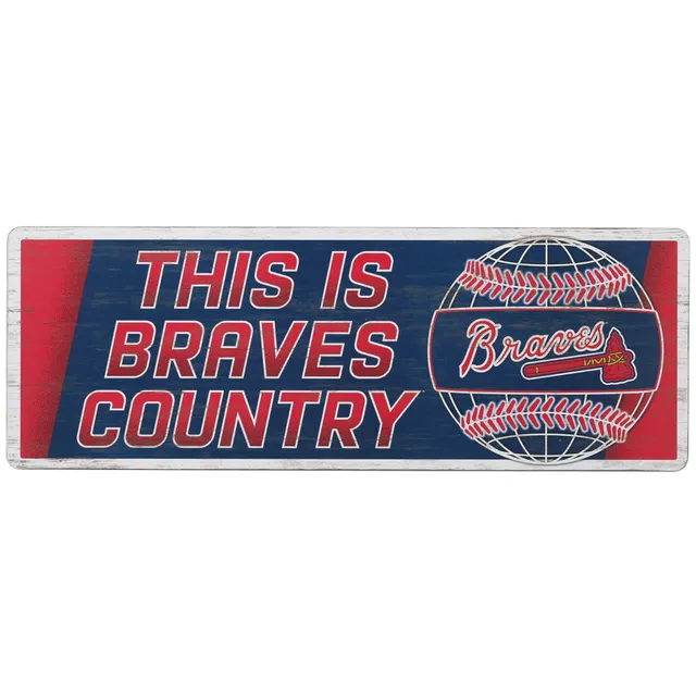 Lids Atlanta Braves Baseball Wood Sign