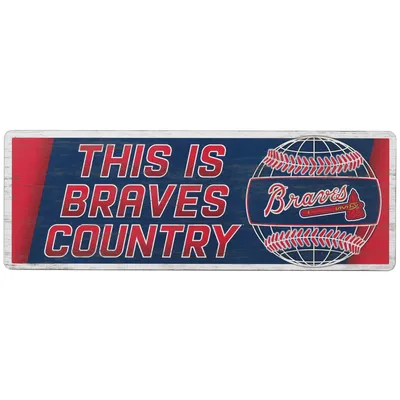 Atlanta Braves 10" x 28" Traditions Wood Sign