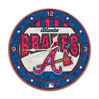 Atlanta Braves 12'' Art-Glass Wall Clock