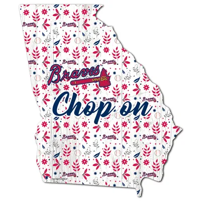 Atlanta Braves 12'' Floral State Sign