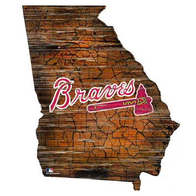 Atlanta Braves 12'' Road Map State Cutout Sign