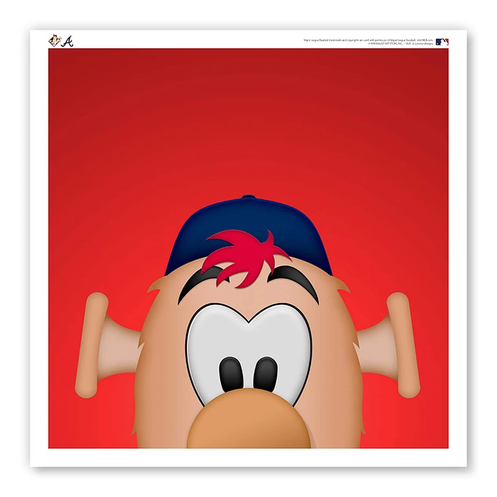 Atlanta Braves 12" x 12" Blooper Poster Print