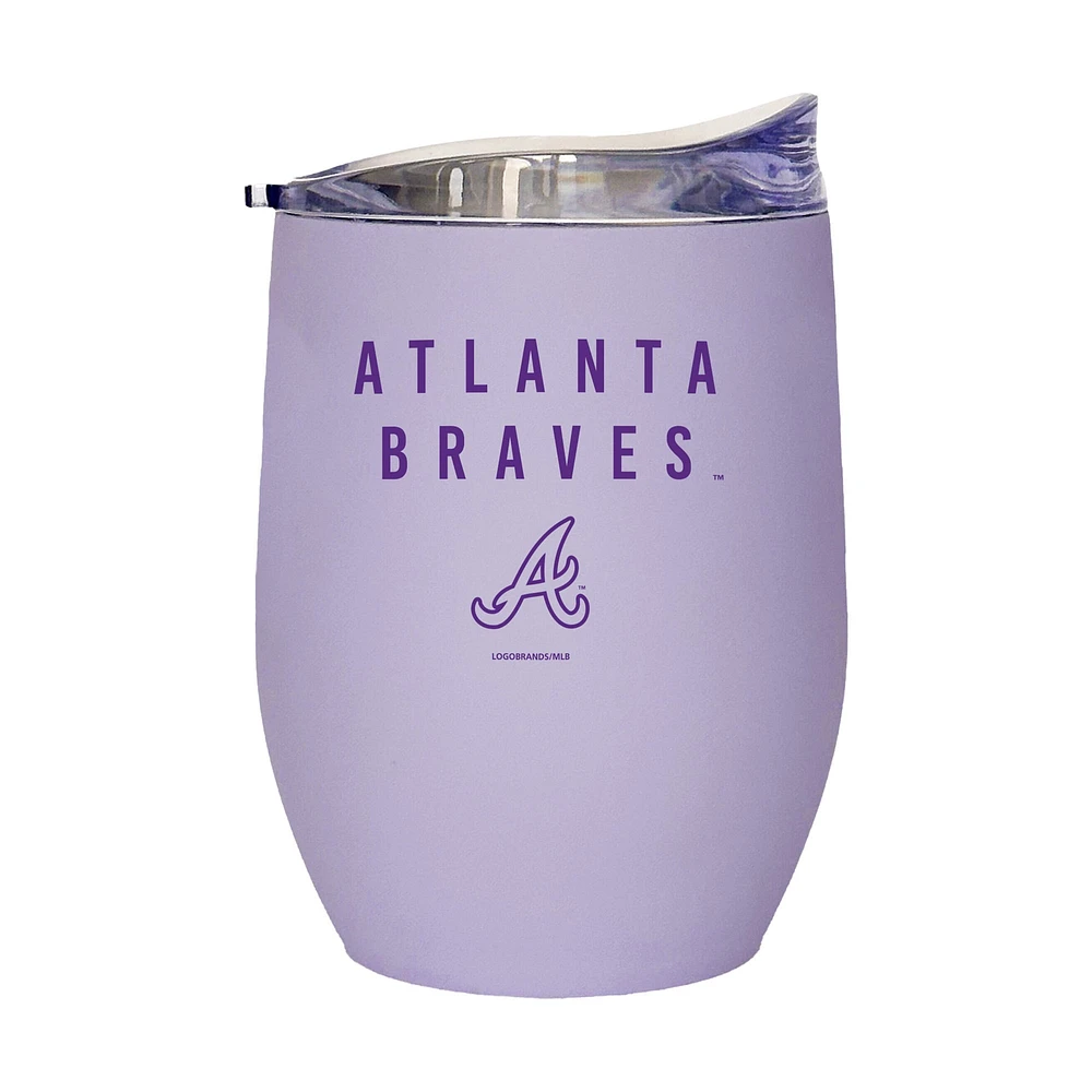 Braves d'Atlanta 16oz. Gobelet incurvé doux au toucher lavande