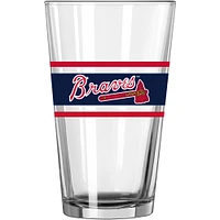 Atlanta Braves 16oz. Stripe Pint Glass