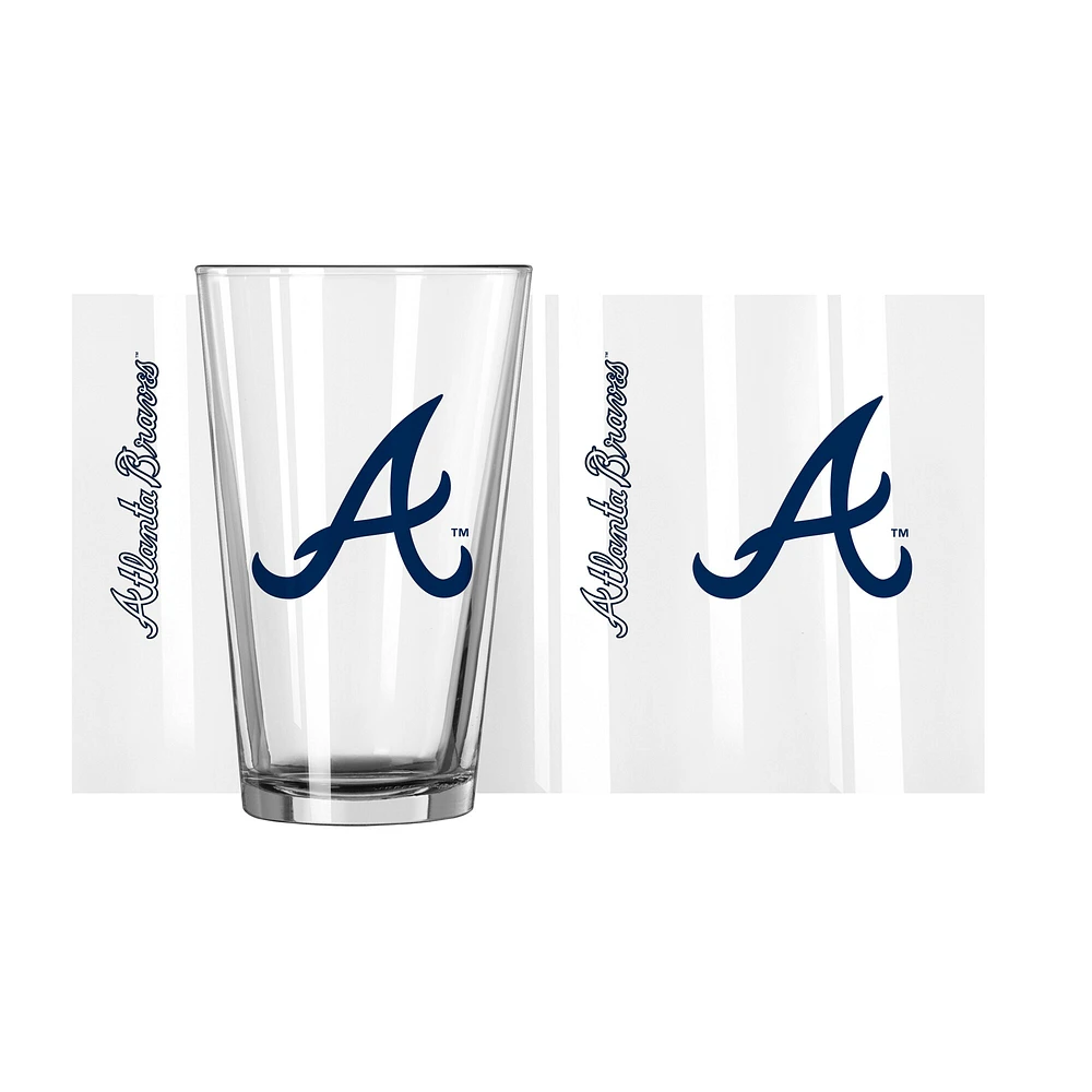 Atlanta Braves 16oz. Team Wordmark Game Day Pint Glass