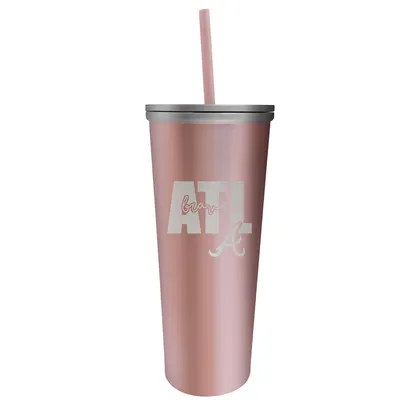 Atlanta Braves 18oz. Skinny Rose Gold Tumbler