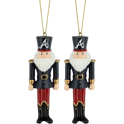 Atlanta Braves 2-Pack Santa Nutcracker Ornament Set