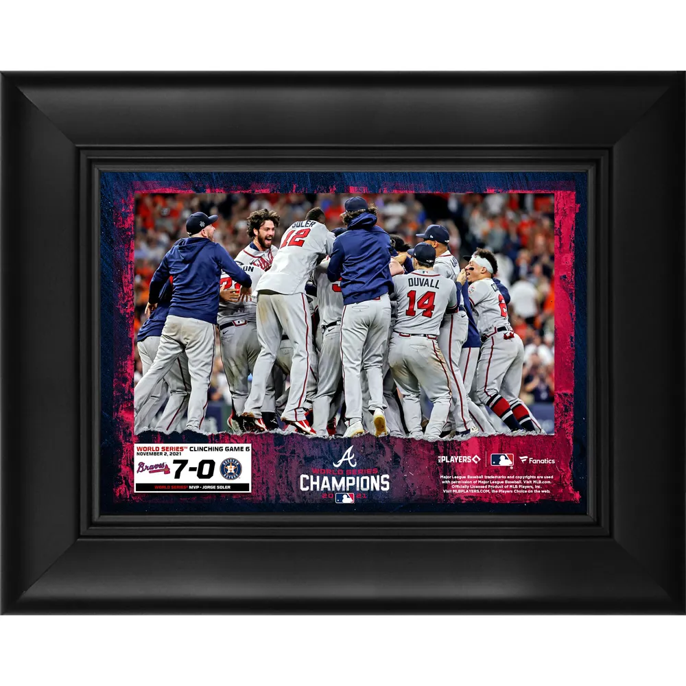 Dansby Swanson Atlanta Braves 12 x 15 2021 MLB World Series Champions Sublimated Plaque