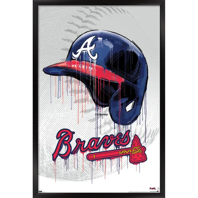 Atlanta Braves 24.25'' x 35.75'' Framed Baseball Logo Poster