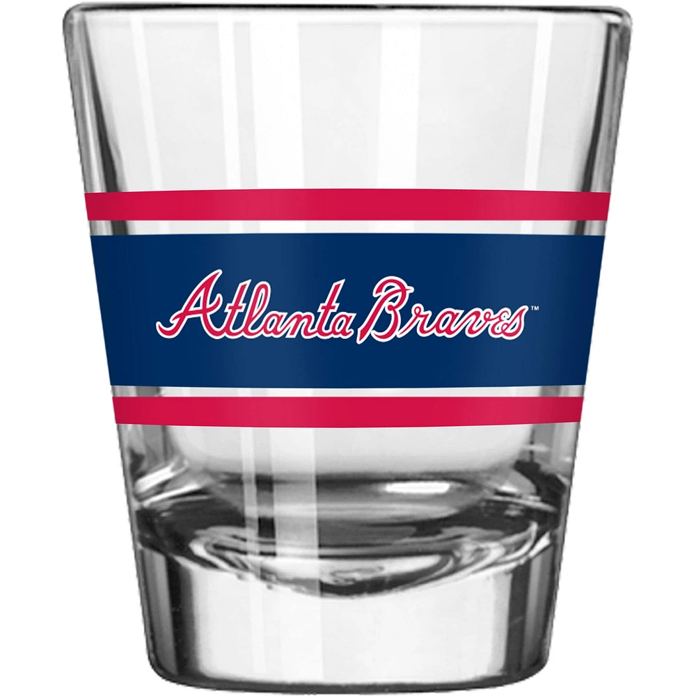 Braves d'Atlanta 2oz. Verre à shot à rayures