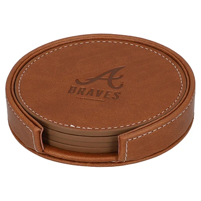 Atlanta Braves 4-Pack Faux Leather Coaster Set