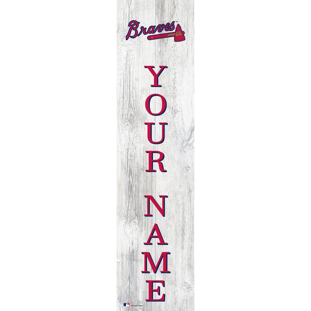 Atlanta Braves: Vertical Framed Mirrored Wall Sign - The Fan-Brand