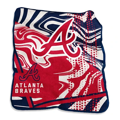 Atlanta Braves Couverture tourbillonnante Raschel 127 x 152,4 cm