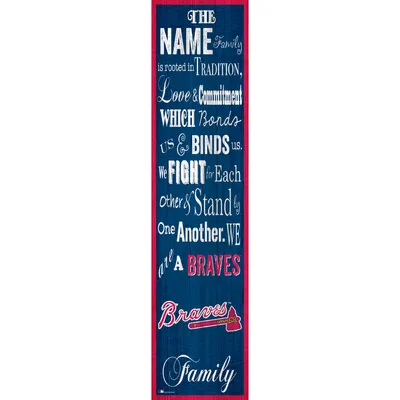 Atlanta Braves 6'' x 24'' Personalized Family Banner Sign