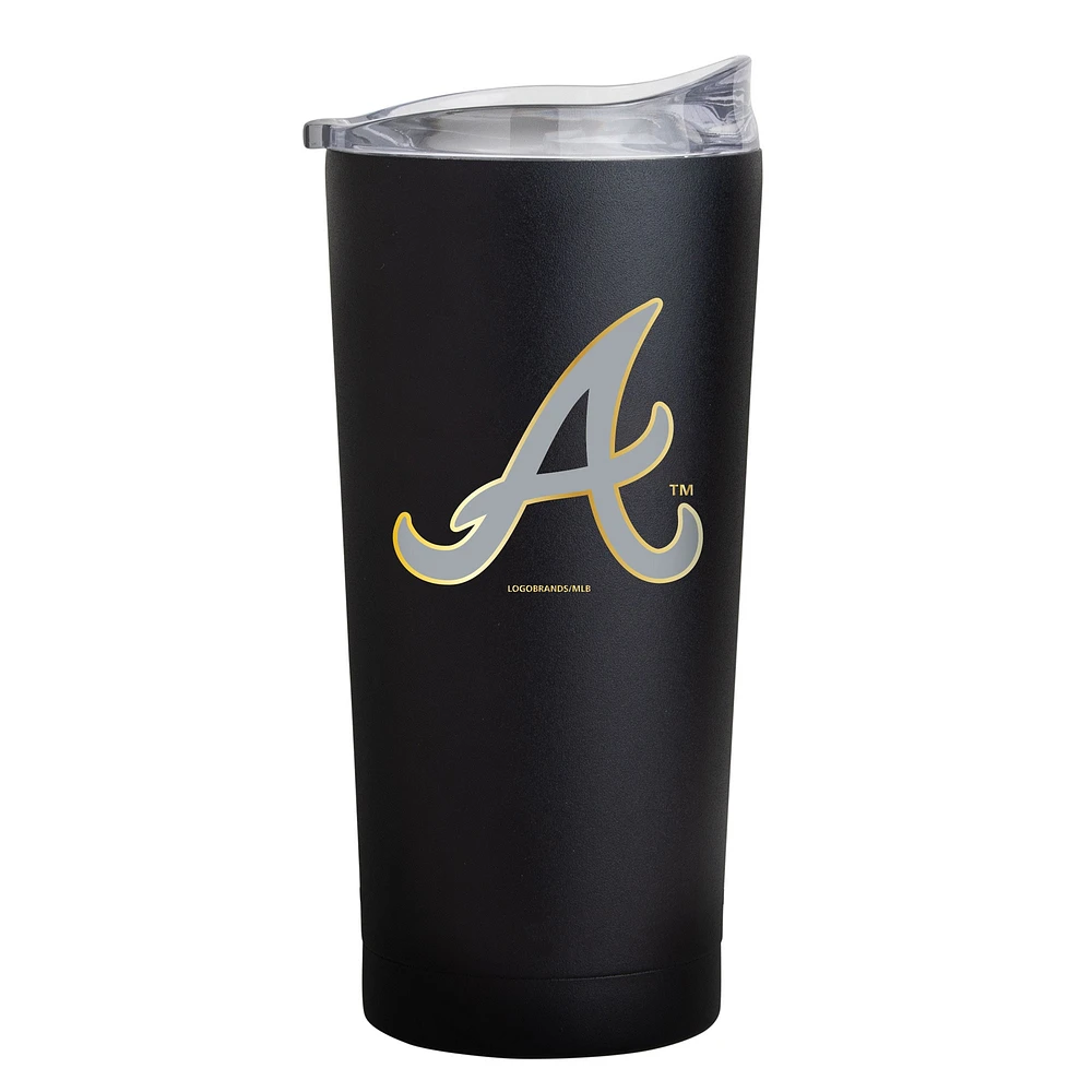 Atlanta Braves Black Foil 20oz. Powder Coat Tumbler