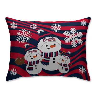 Atlanta Braves Holiday Snowman Bed Pillow