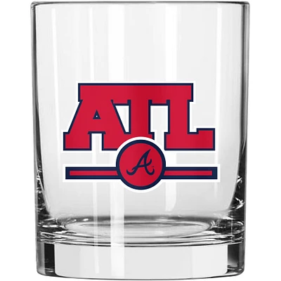 Braves d'Atlanta Letterman 14 oz. Verre de roches