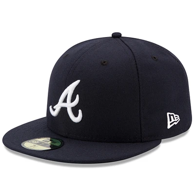 Atlanta Braves New Era Road Authentic Collection On-Field Logo 59FIFTY - Casquette ajustée Marine