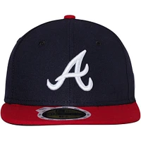 Atlanta Braves New Era Youth Home Authentic Collection On-Field 59FIFTY - Chapeau ajusté Marine/Rouge