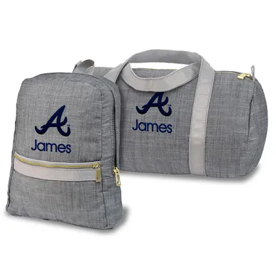 Atlanta Braves Personalized Small Backpack and Duffle Bag Set