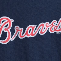 Atlanta Braves Youth Distressed Logo T-Shirt - Navy Blue