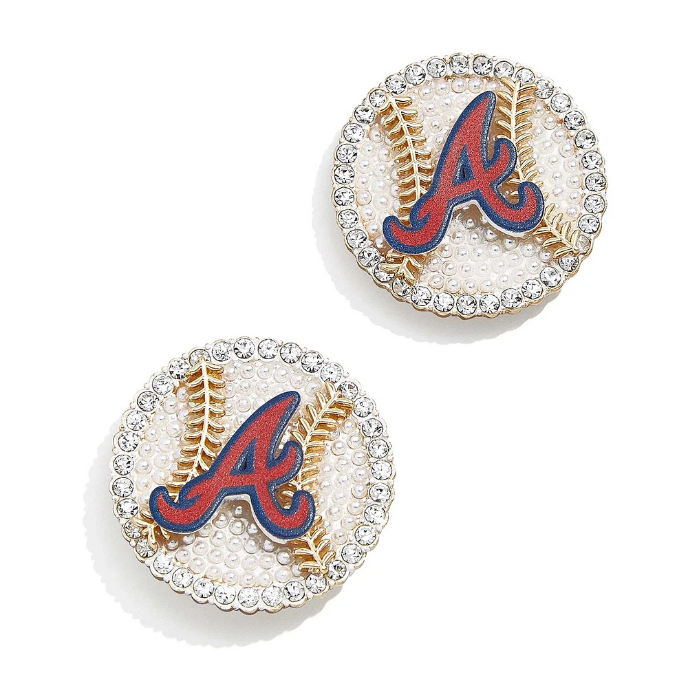 BaubleBar Atlanta Braves Statement Stud Earrings