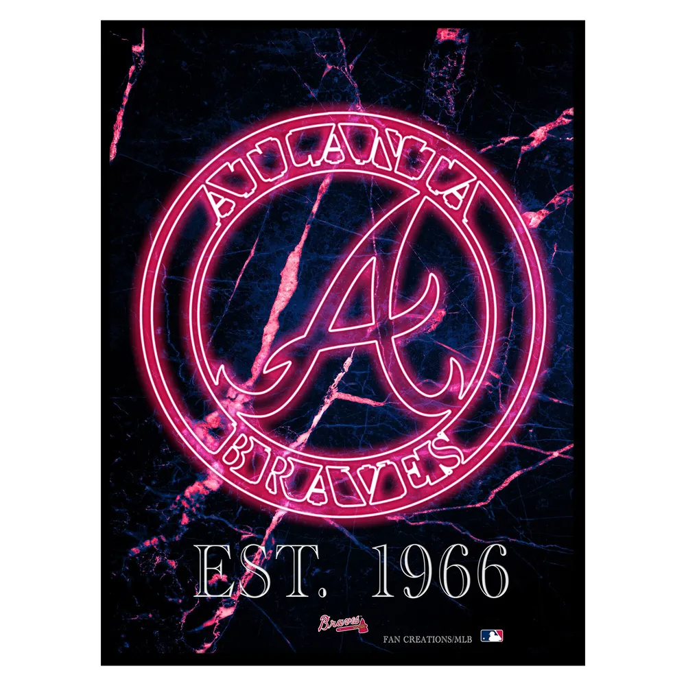 Lids Atlanta Braves 12'' x 16'' Framed Circle Logo Print - Black