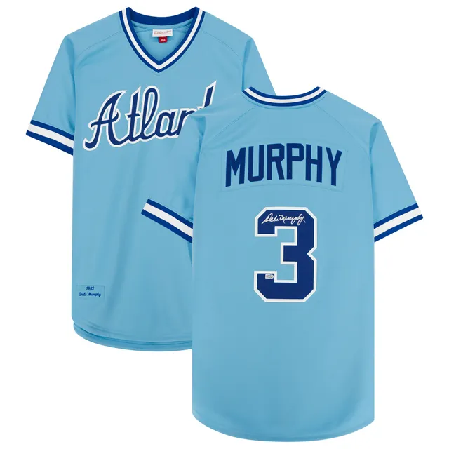 Dale Murphy Light Blue Atlanta Braves Autographed Mitchell & Ness Authentic  Jersey