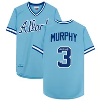 Men's Atlanta Braves Mitchell & Ness Light Blue Cooperstown