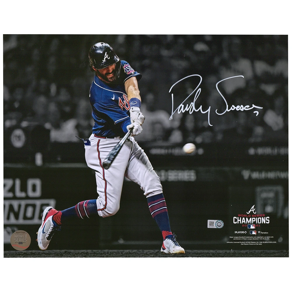 Dansby Swanson Atlanta Braves Autographed 11" x 14" 2021 World Series Champions Hitting Spotlight Photograph