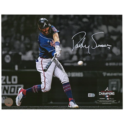 Dansby Swanson Atlanta Braves Autographed 11" x 14" 2021 World Series Champions Hitting Spotlight Photograph