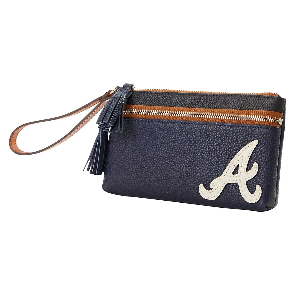 Dooney & Bourke Atlanta Braves Infield Double-Zip Wristlet