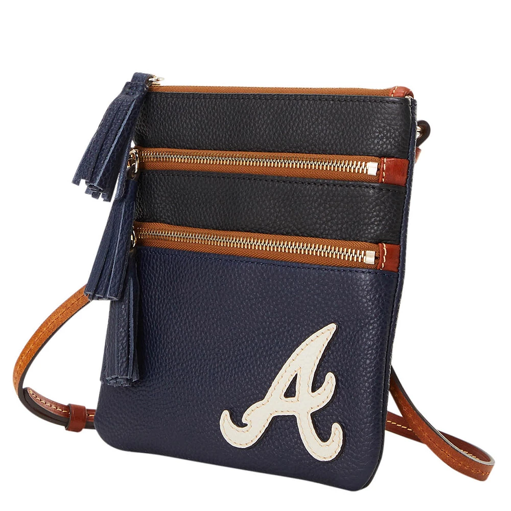 Dooney & Bourke Atlanta Braves Infield Sac à bandoulière à triple fermeture éclair