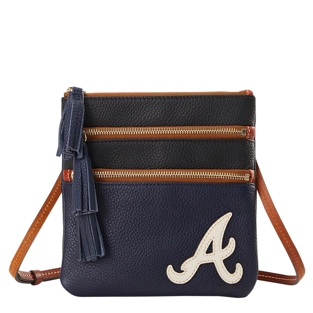 Dooney & Bourke Atlanta Braves Infield Sac à bandoulière à triple fermeture éclair