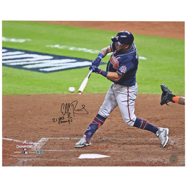 Framed Freddie Freeman Atlanta Braves Autographed 16 x 20 2021 World  Series Champions Hitting Photograph with 21 WS Champs Inscription