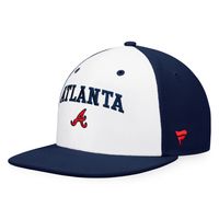 FBC BRAVES NAVY WHITE MLB ICONIC COLOR BLOCKED FITTED CAN HATMENHIC