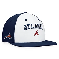 FBC BRAVES NAVY WHITE MLB ICONIC COLOR BLOCKED FITTED CAN HATMENHIC