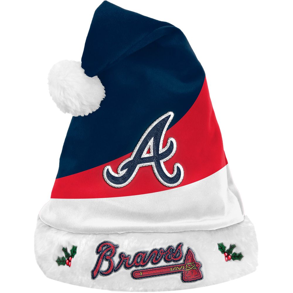 FOCO Atlanta Braves Logo Colorblock Santa Hat