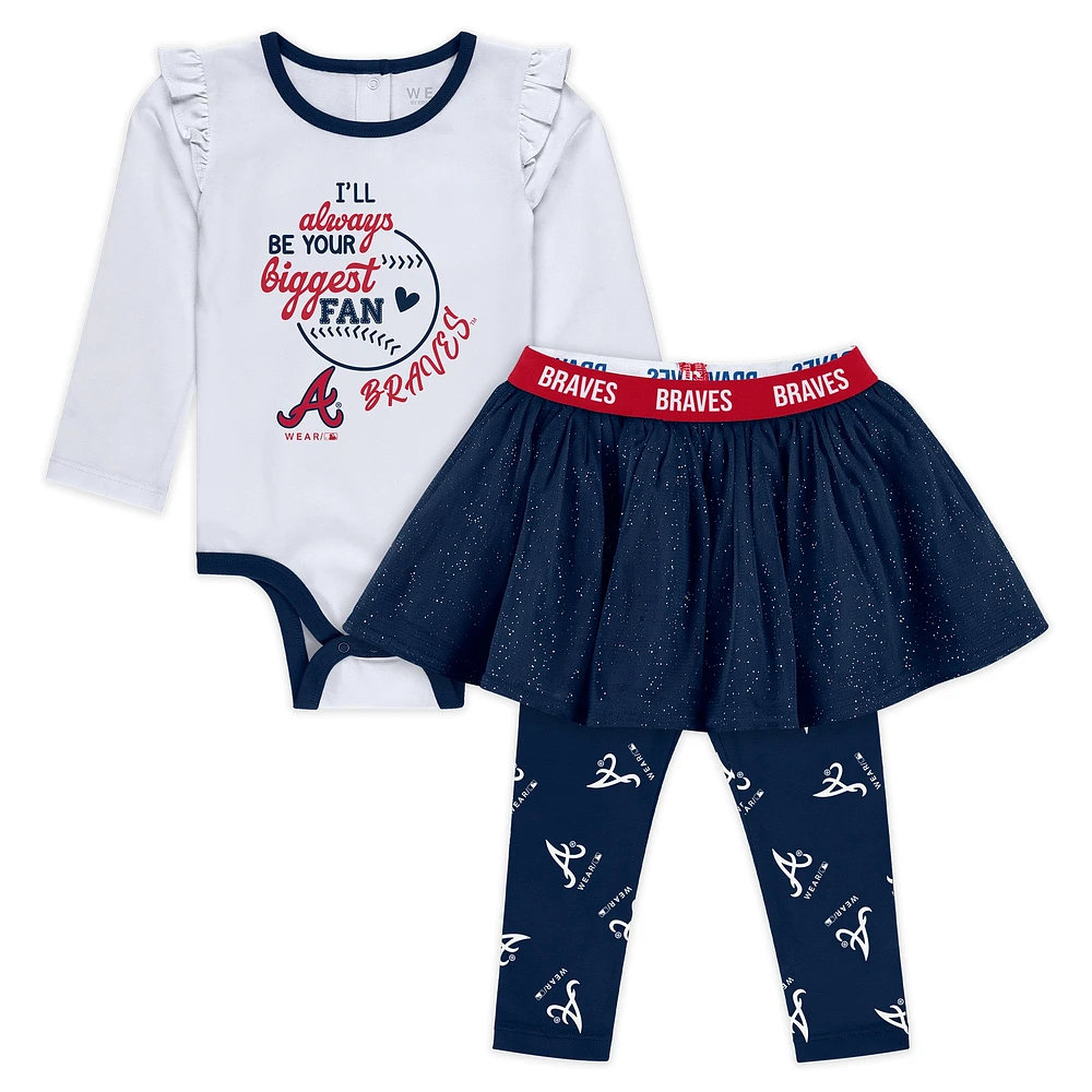 Ensemble tutu trois pièces pour nouveau-nés et nourrissons par Erin Andrews Atlanta Braves