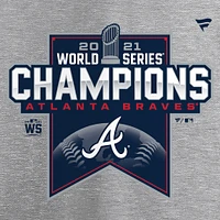 Girls Youth Heathered Gray Atlanta Braves 2021 World Series Champions Locker Room T-Shirt