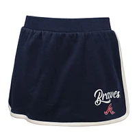 Ensemble polo et jupe-short Johnny pour filles de la marine Atlanta Braves Base Trainer