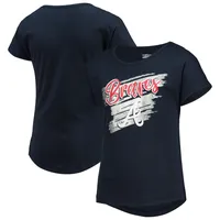 Lids Atlanta Braves New Era Girls Youth Pinstripe V-Neck T-Shirt - White