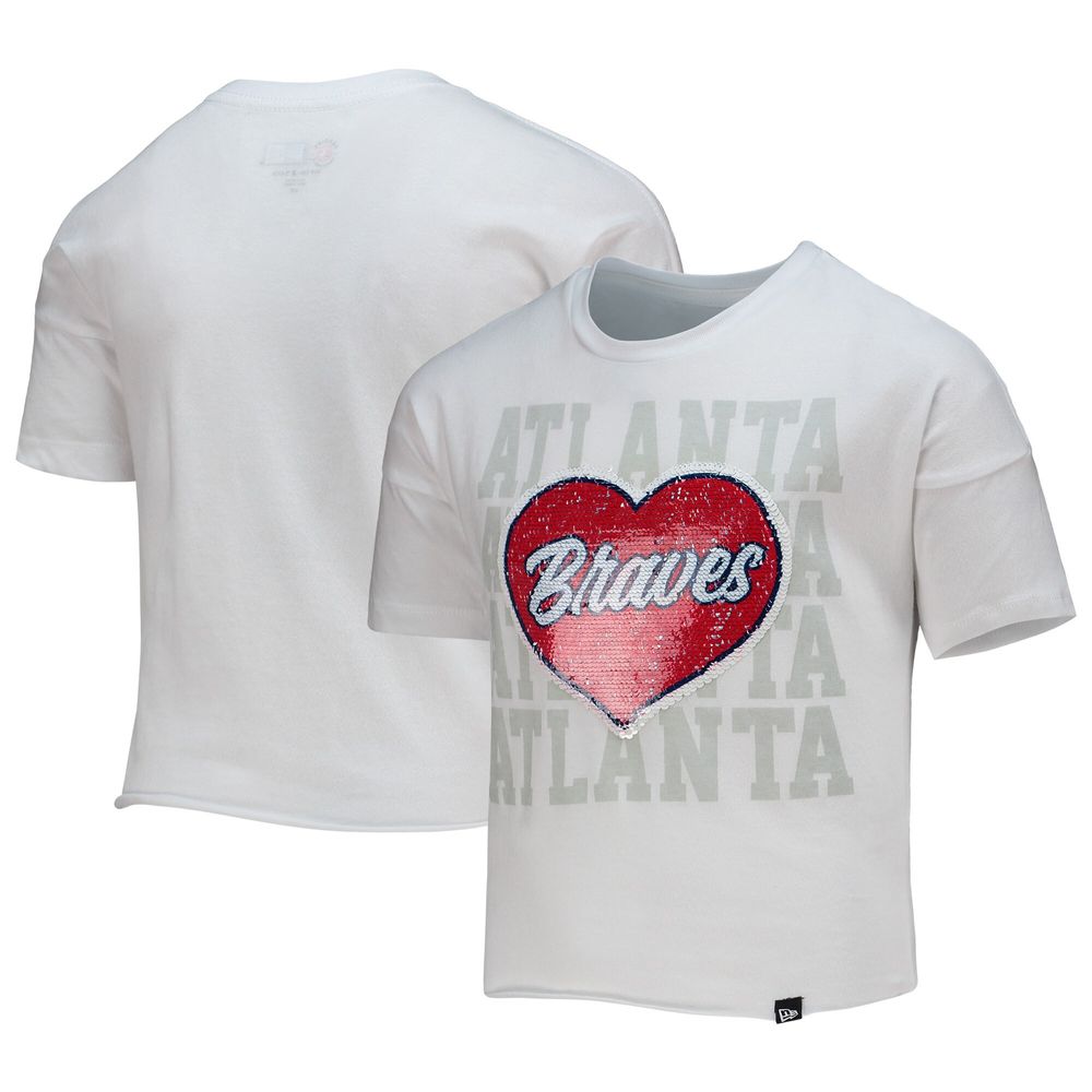 New Era Girl's Atlanta Braves Red Long Sleeve T-Shirt