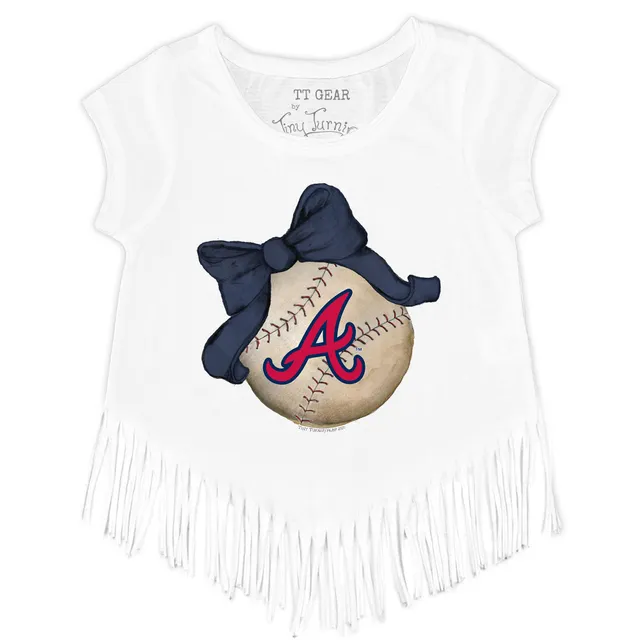 Lids Atlanta Braves Tiny Turnip Women's Peace Love Baseball T