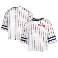 Lids Atlanta Braves New Era Girls Youth Pinstripe V-Neck T-Shirt