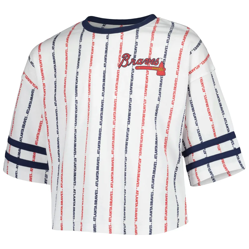 Lids Boston Red Sox Girls Youth Ball Striped T-Shirt - White